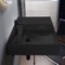 Matte Black Ceramic Wall Mounted or Vessel Sink With Counter Space